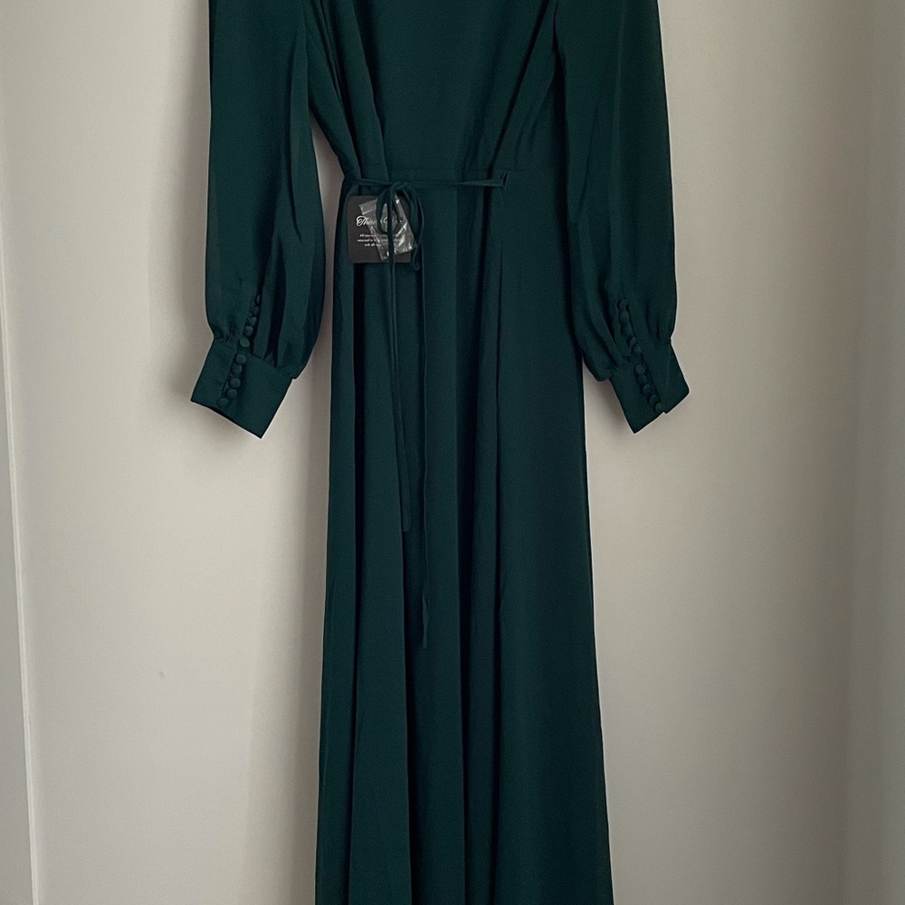 Maxi green wrap dress - Picture 2 of 3